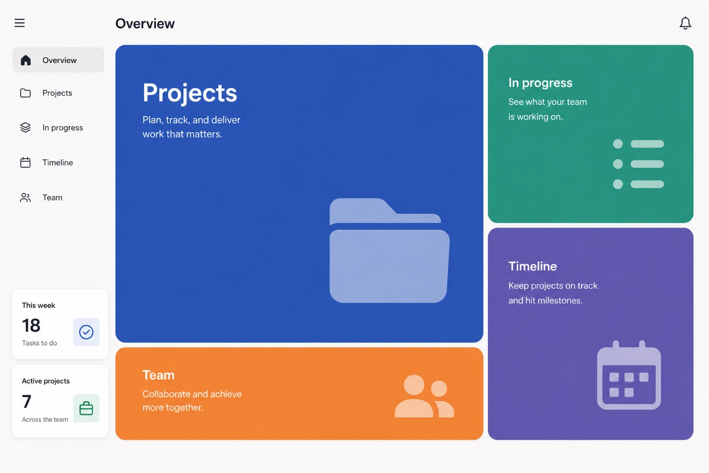Bento Box Grid layout — interface screenshot