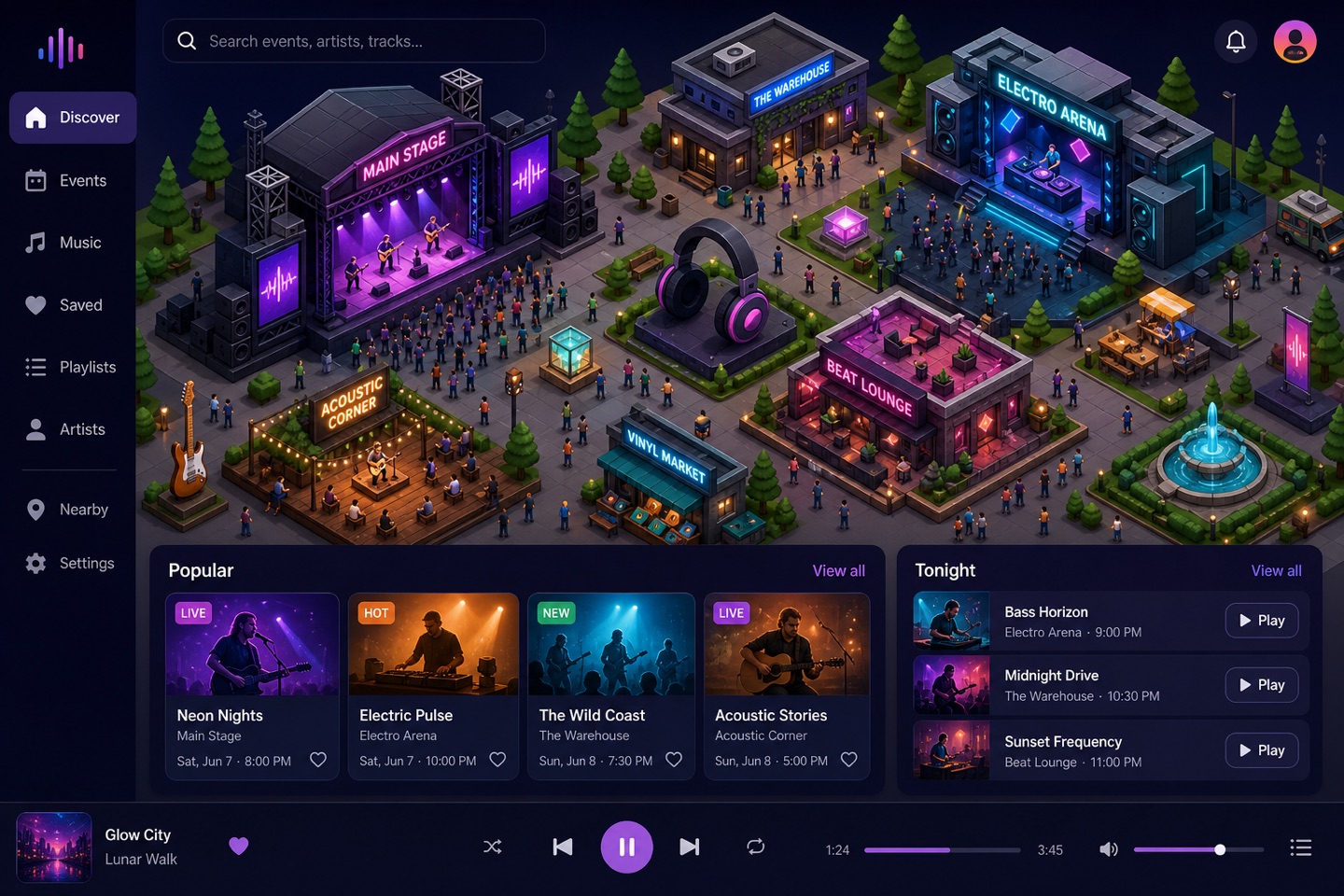 Isometric Illustration layout — interface screenshot
