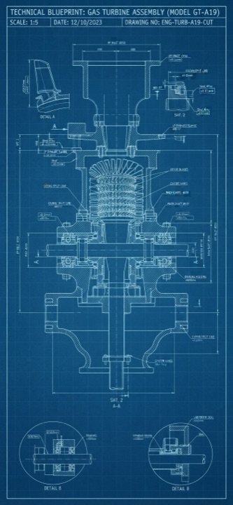Example of the Blueprint Technical style