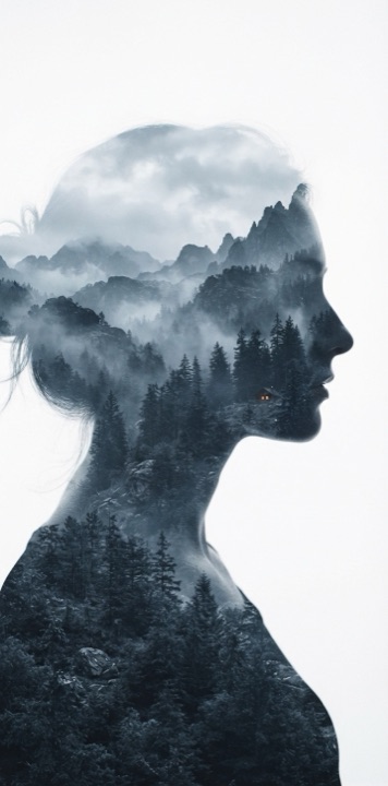 Example of the Double Exposure Portrait style
