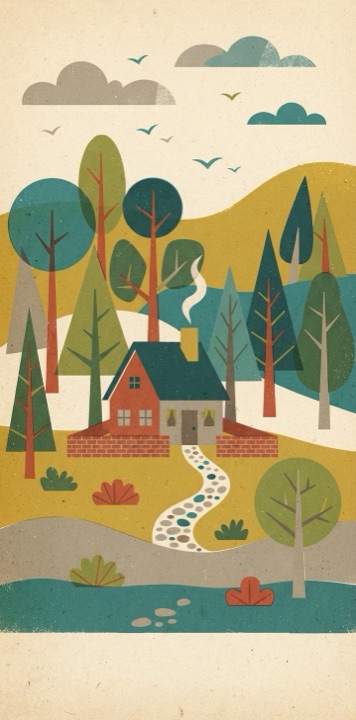 Example of the Mid-Century Textured style
