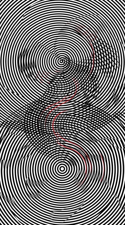 Example of the Op Art Moire style