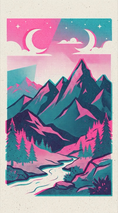 Example of the Risograph Overprint style