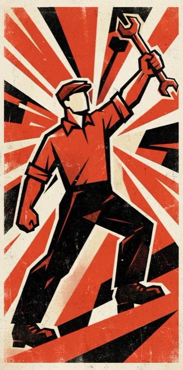 Example of the Constructivist Poster Red style