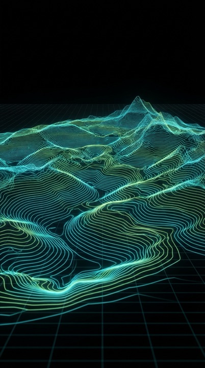 Example of the Wireframe Topography style