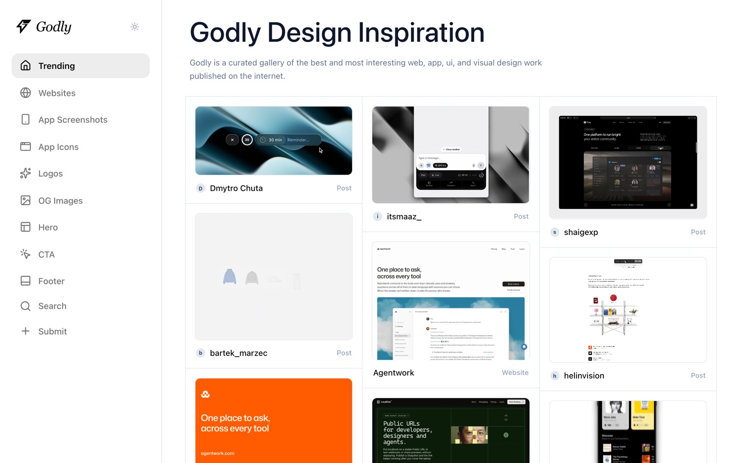 Godly home page