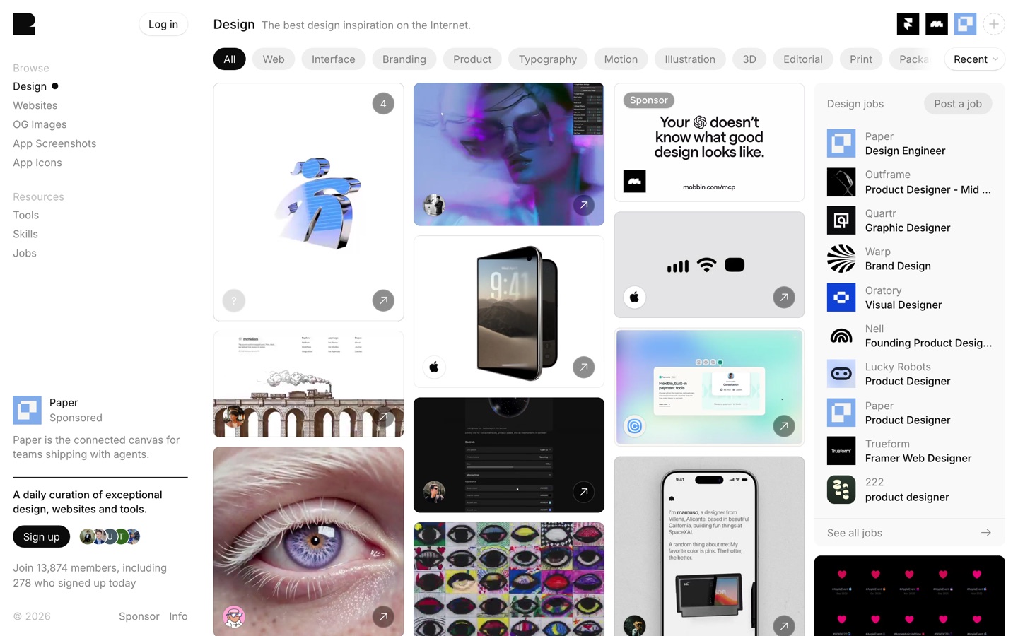Recent home page