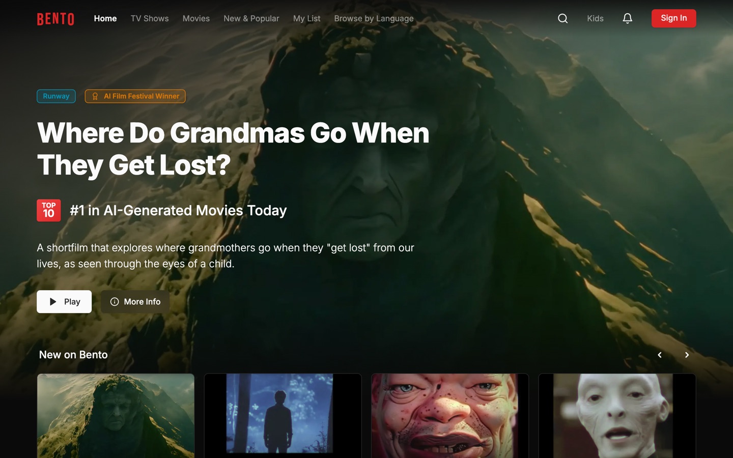 Bento front page