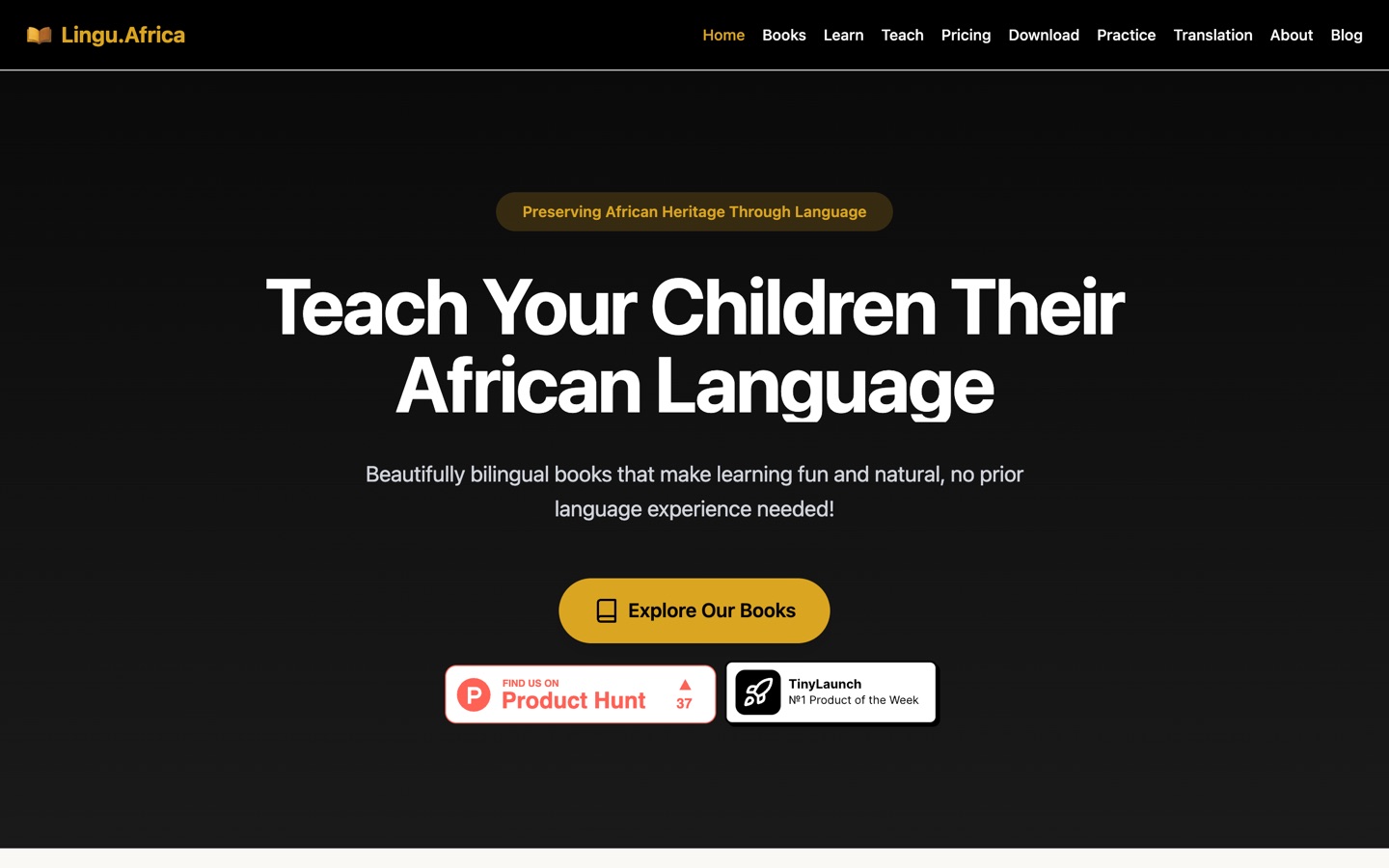 Lingu Africa front page