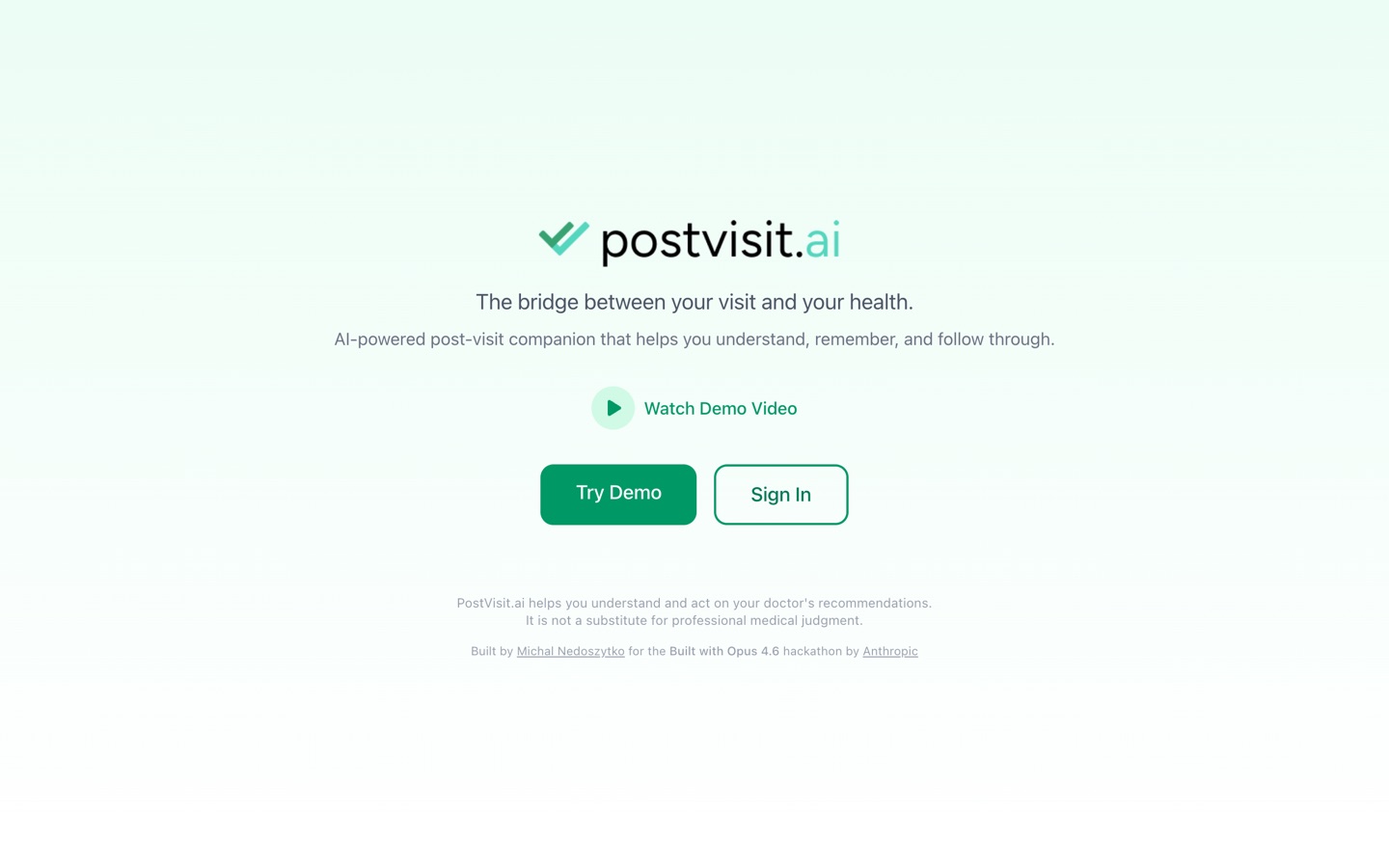 PostVisit front page